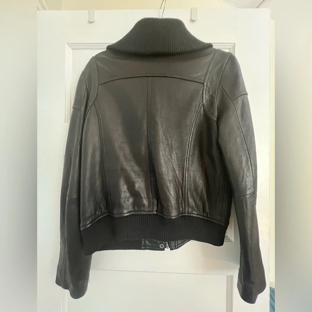 DKNY leather bomber size M - Picture 2 of 5